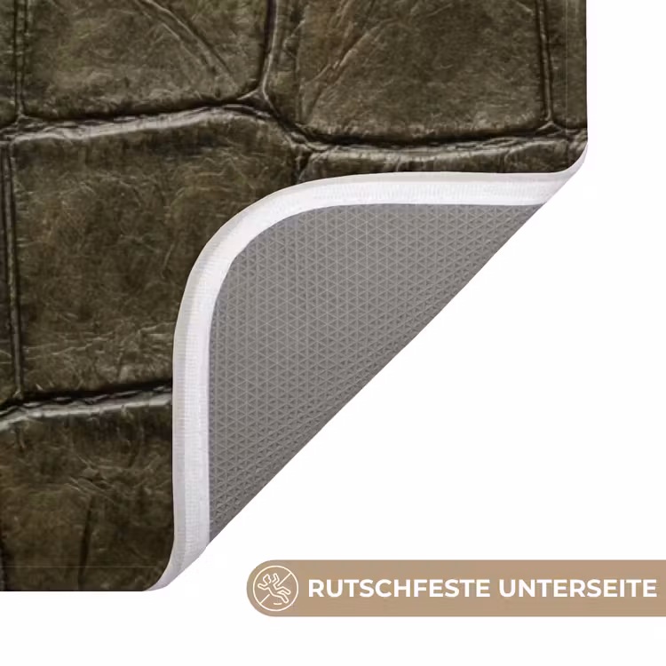 Krokodillenleer - Structuur - Groen Badmat middel -USP_AntislipDE