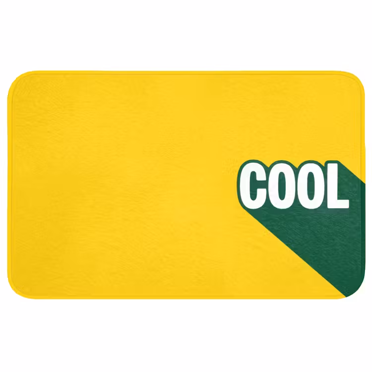 Cool - Geel - Groen Badmat middel -3d