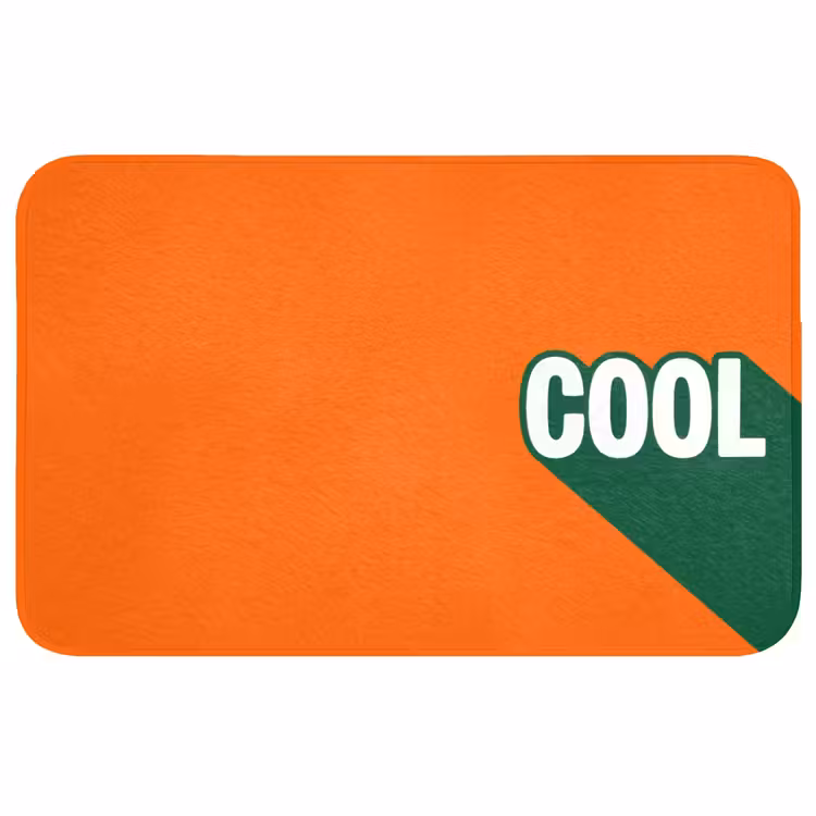 Cool - Oranje - Groen Badmat middel -3d
