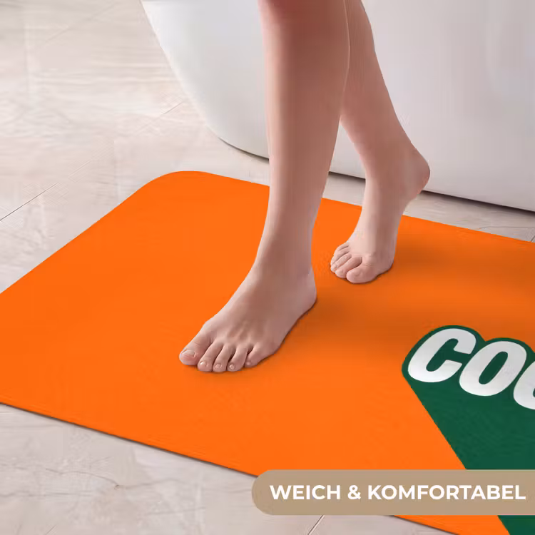 Cool - Oranje - Groen Badmat middel -USP_ZachtDE