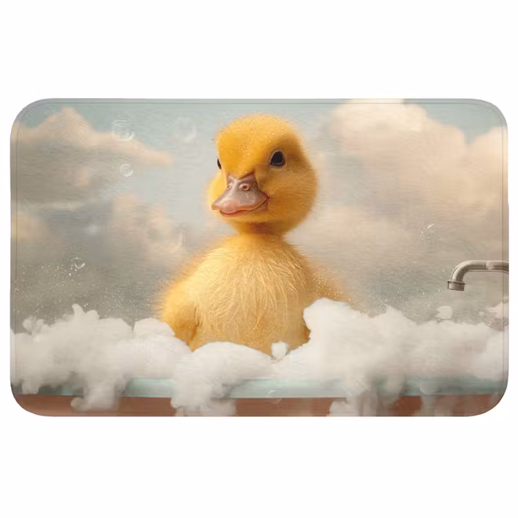 Kuiken - Eend - Bad - Schuim - Dieren Badmat middel -3d