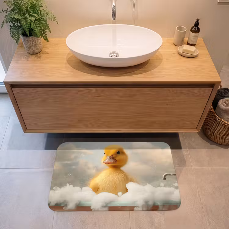 Kuiken - Eend - Bad - Schuim - Dieren Badmat middel -sfeer1