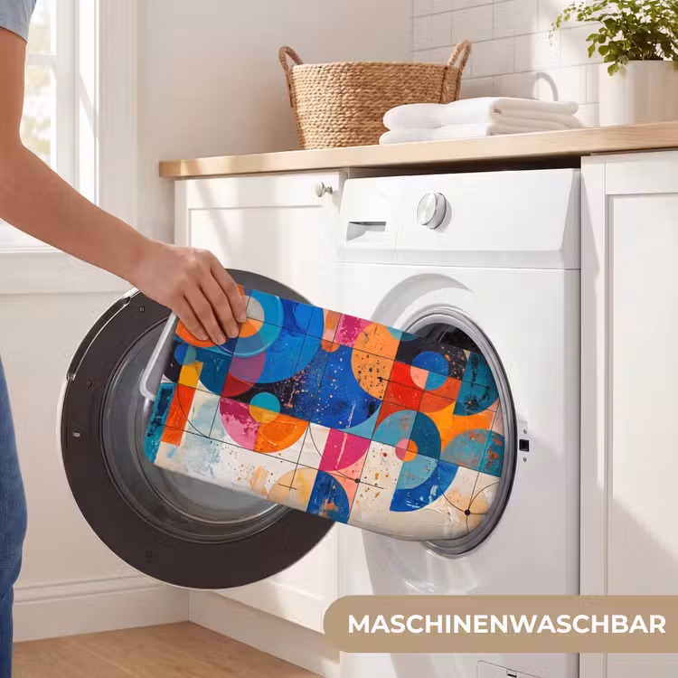 Kunst - Geometrisch - Abstract - Kleurrijk Badmat middel -USP_WasbaarDE