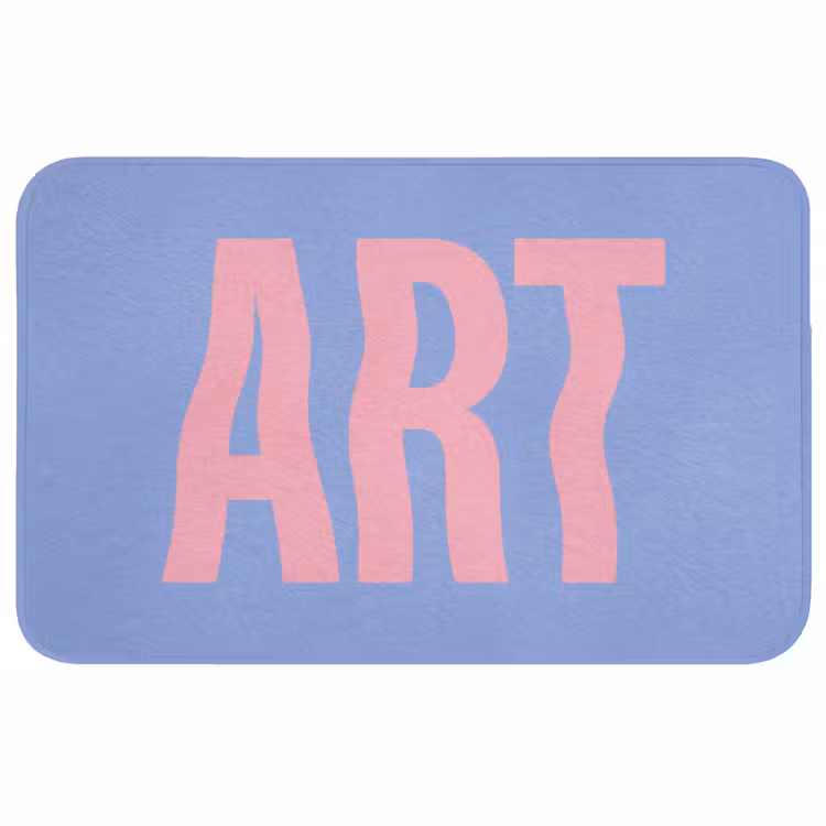 Art - Roze - Blauw Badmat middel -3d