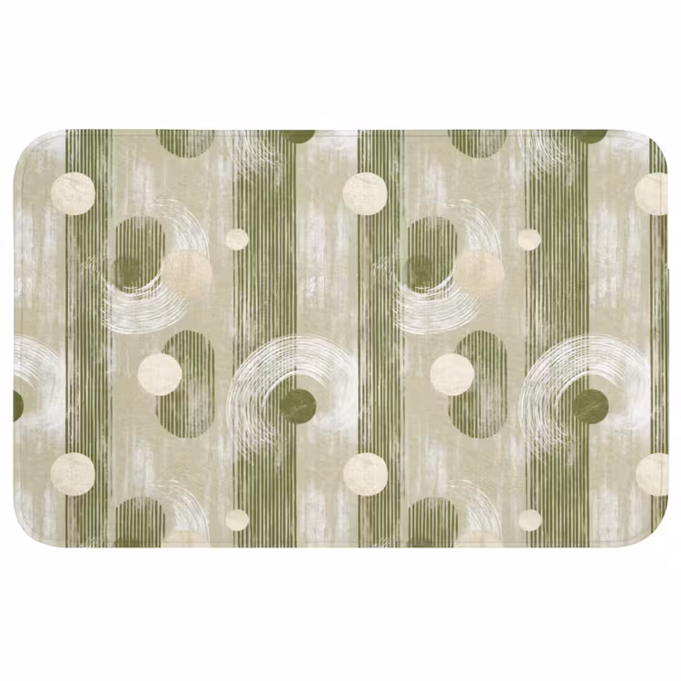 Artistiek - Modern - Groen Badmat middel 997 -3d