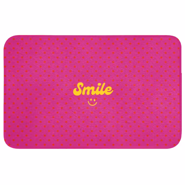Smile - Stippen - Roze Badmat middel -3d