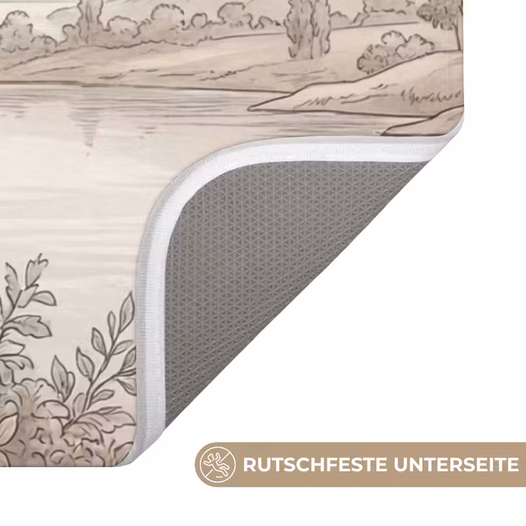 Landschap - Bergen - Meer - Natuur Badmat middel -USP_AntislipDE