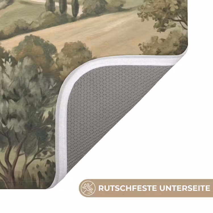 Landschap - Heuvels - Zandpad - Groen Badmat middel -USP_AntislipDE