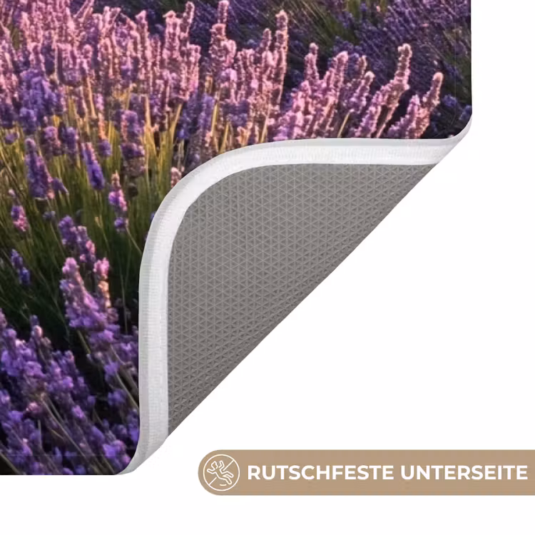 Landschap - Lavendelveld - Paars Badmat middel -USP_AntislipDE