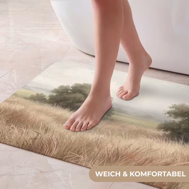 Landschap - Minimalistisch - Beige Badmat middel -USP_ZachtDE