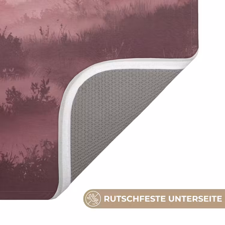 Landschap - Mistig - Roze Badmat middel -USP_AntislipDE