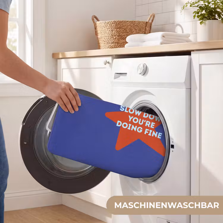 Slow down you're doing fine - Ster - Blauw Badmat middel -USP_WasbaarDE