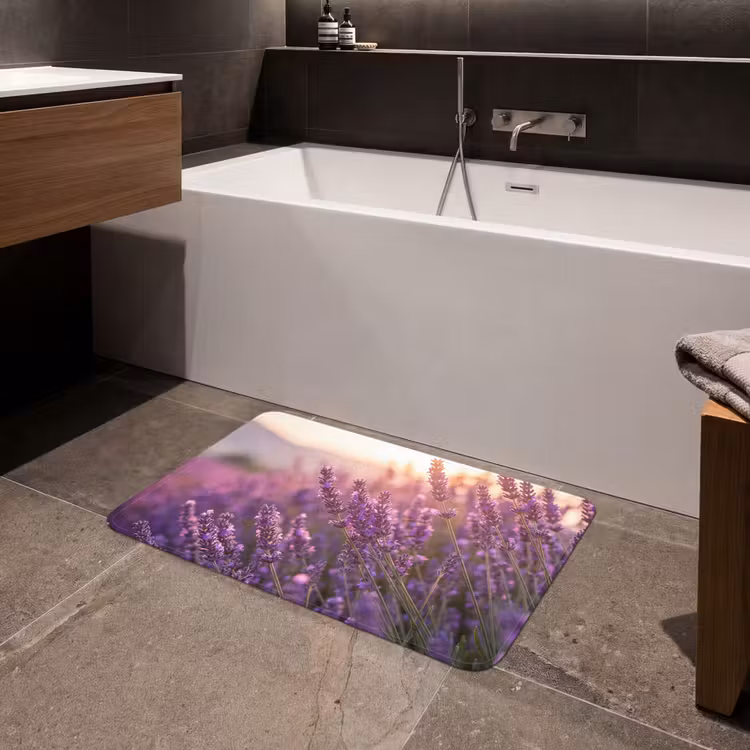 Lavendel - Paars - Zonlicht Badmat middel -sfeer3