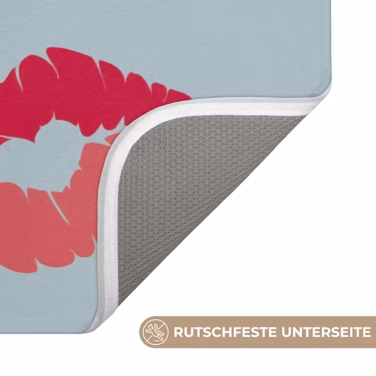 Kiss my ass - Lip - Blauw Badmat middel -USP_AntislipDE