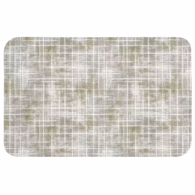 Linnen - Patroon - Groen Badmat middel 997 -3d