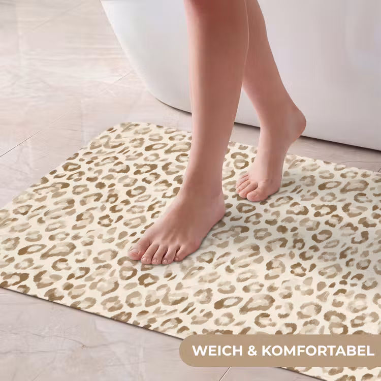 Luipaard - Klassiek - Beige Badmat middel 997 -USP_ZachtDE
