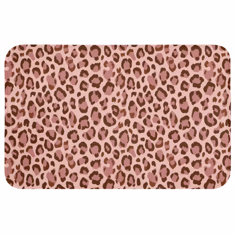 Luipaard - Patroon - Roze Badmat middel 997 -3d