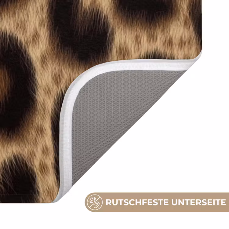 Luipaardprint - Bruin - Courage - Sierlijk Badmat middel -USP_AntislipDE