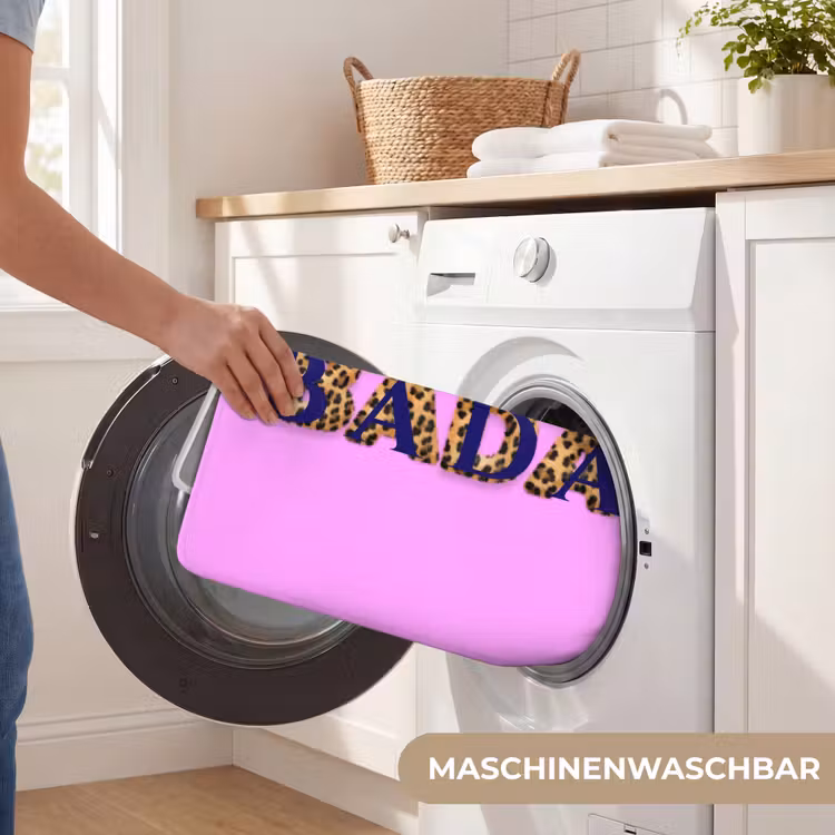 Felroze - Badass - Panterprint - Schaduw Badmat middel -USP_WasbaarDE