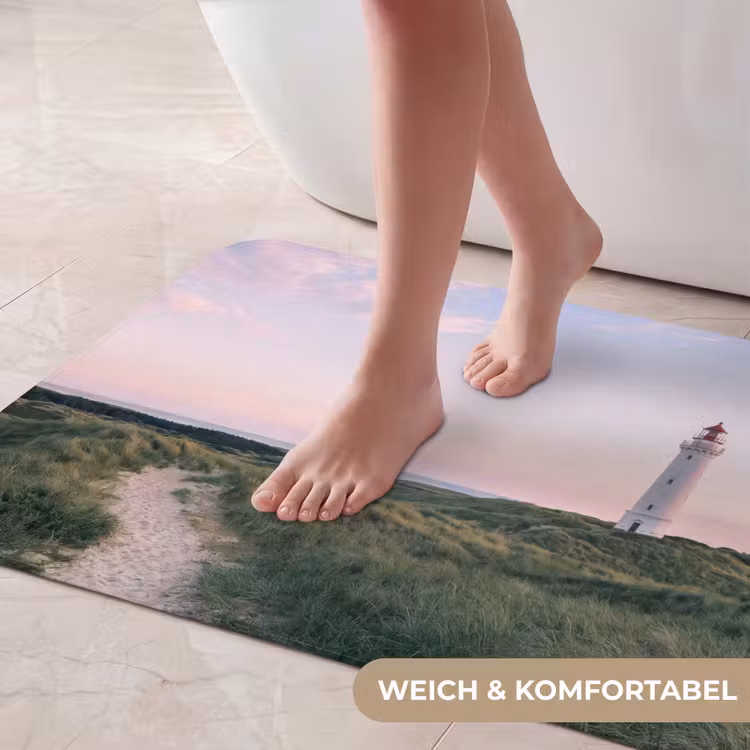 Vuurtoren - Duinlandschap - Zee Badmat middel -USP_ZachtDE