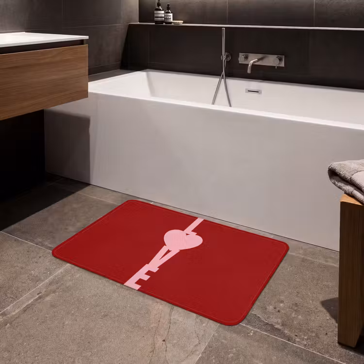 Love - Hart - Rood Badmat middel -sfeer3