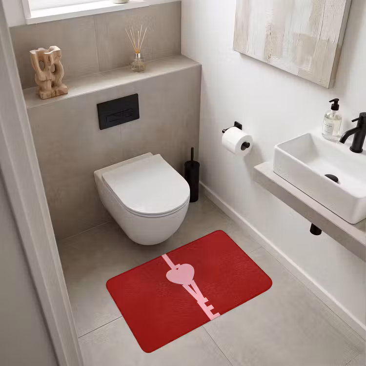 Love - Hart - Rood Badmat middel -sfeer4
