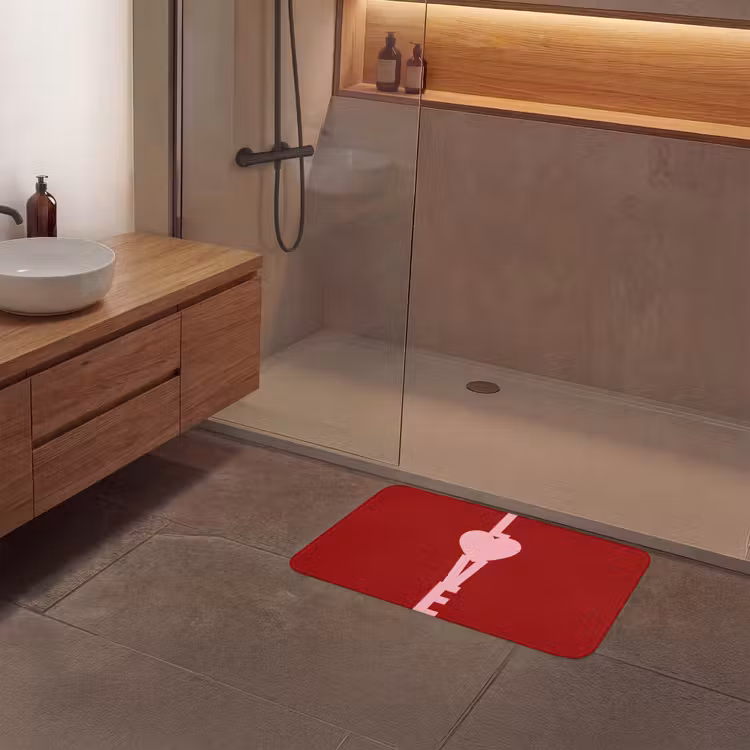 Love - Hart - Rood Badmat middel -sfeer2