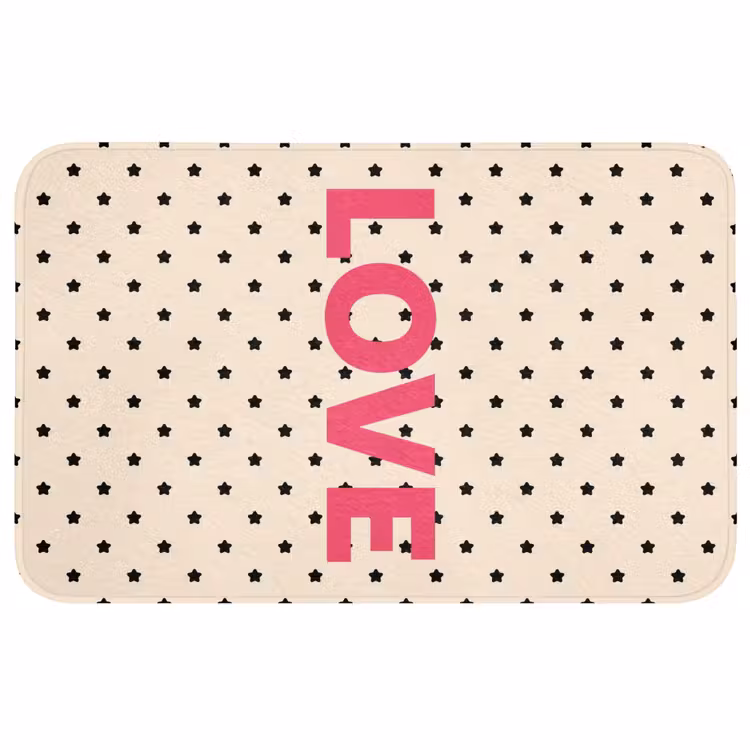 Love - Stippen - Roze Badmat middel -3d