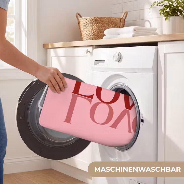 Love - Roze - Spiegeling Badmat middel -USP_WasbaarDE