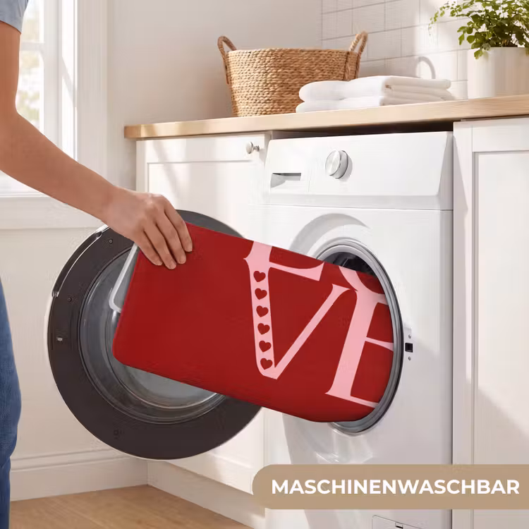 Love - Rood - Hatjes Badmat middel -USP_WasbaarDE