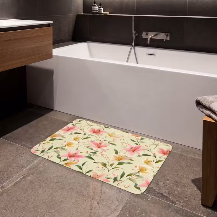 Lelies - Sereen - Kleurrijk Badmat middel 997 -sfeer3