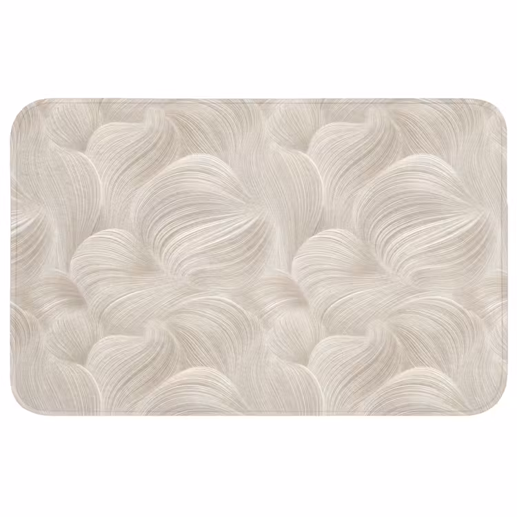 Lijnen - Waaier - Beige Badmat middel 997 -3d