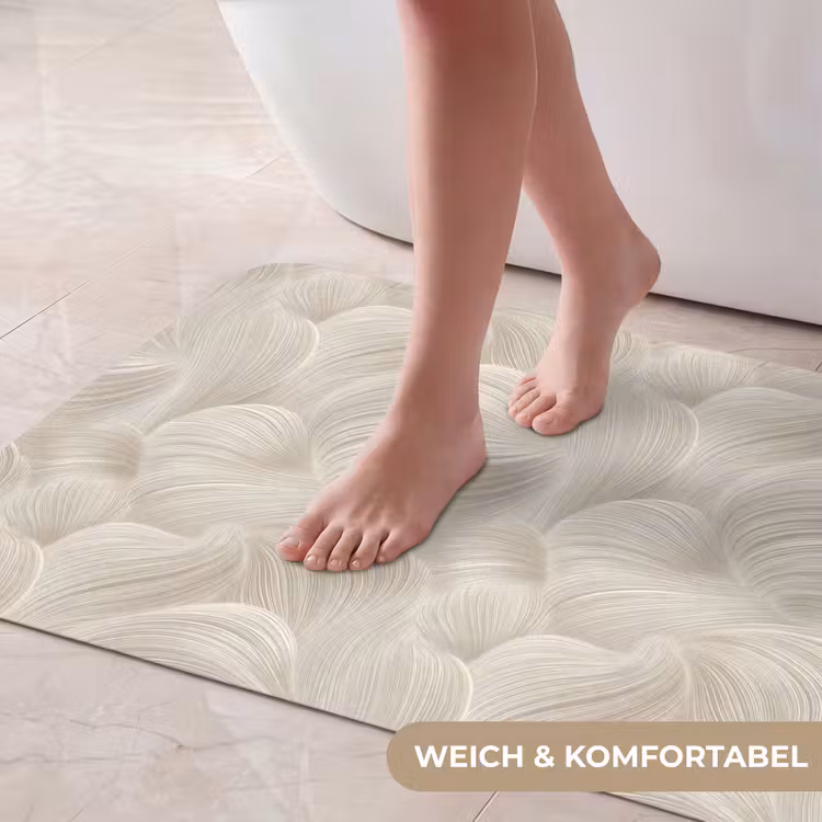 Lijnen - Waaier - Beige Badmat middel 997 -USP_ZachtDE