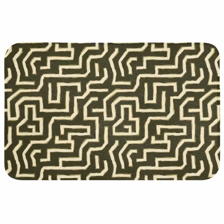 Lijnen - Abstract - Groen Badmat middel 997 -3d