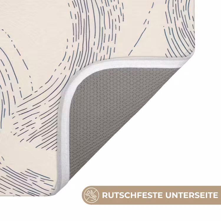 Lijnen - Patroon - Beige - Minimalistisch Badmat middel 997 -USP_AntislipDE