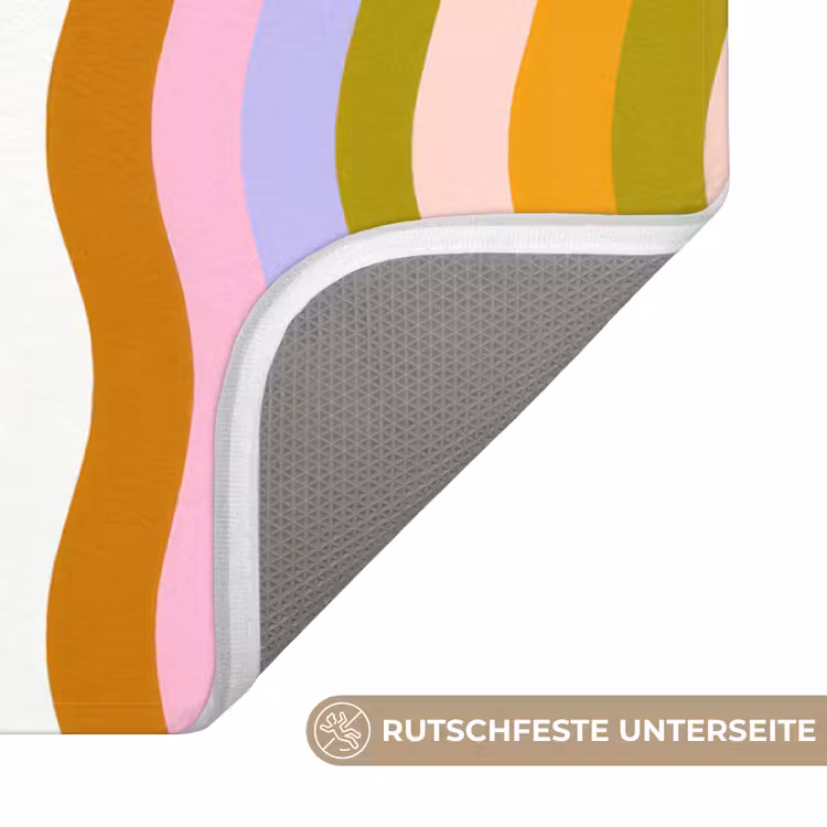 lijnen - Golven - Pastelkleuren - Patroon Badmat middel -USP_AntislipDE