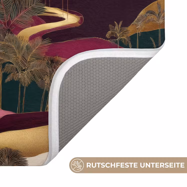 Magisch - Palmbomen - Goud Badmat middel 997 -USP_AntislipDE