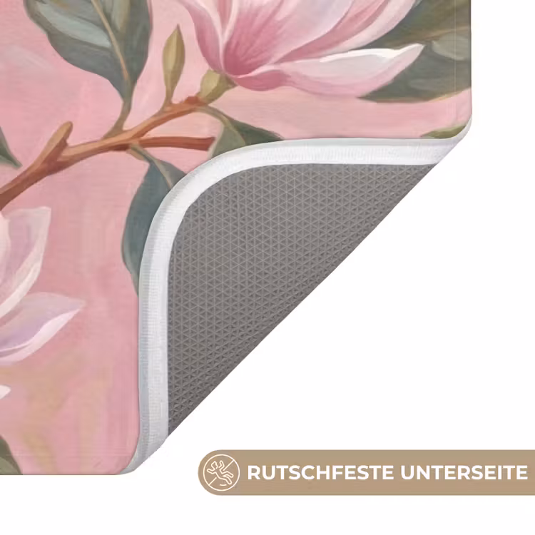Magnolia's - Patroon - Roze Badmat middel -USP_AntislipDE