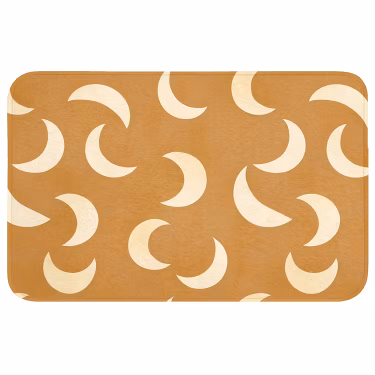Manen - Patroon - Oker Badmat middel 997 -3d