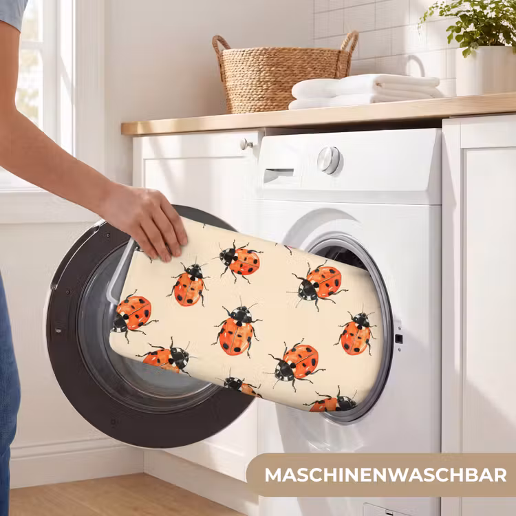 Lieveheersbeestjes - Patroon - Rood Badmat middel 997 -USP_WasbaarDE