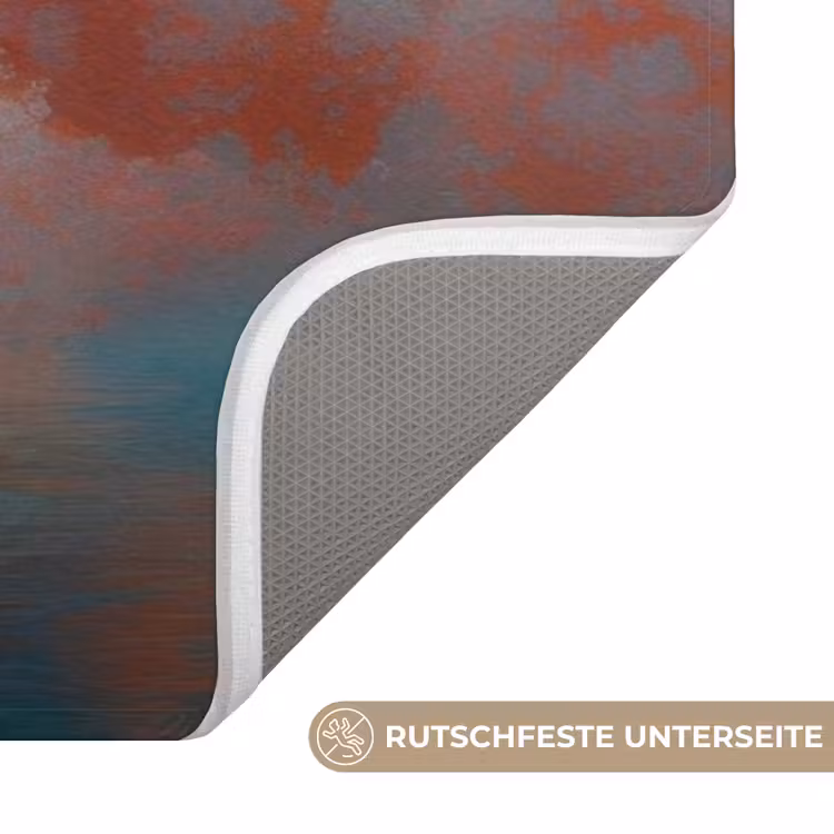 Zee - Boot - Wolken - Oranje Badmat middel -USP_AntislipDE