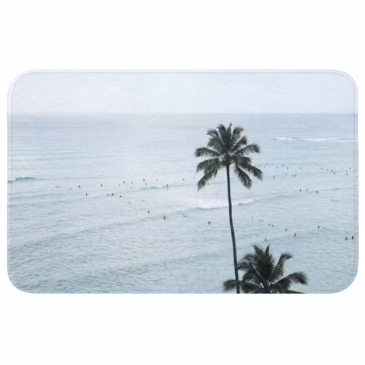 Oceaan - Palmbomen - Surfers Badmat middel -3d