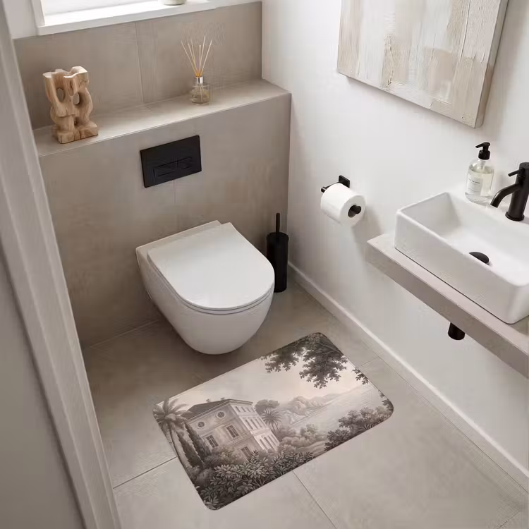 Zee - Villa - Beige Badmat middel -sfeer4