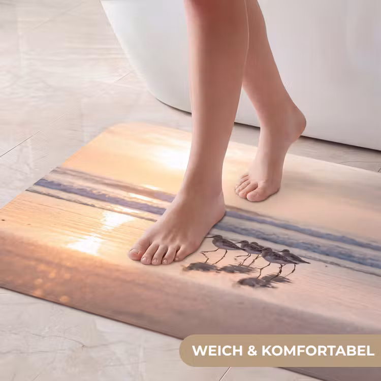 Zee - Vogels - Strand Badmat middel -USP_ZachtDE