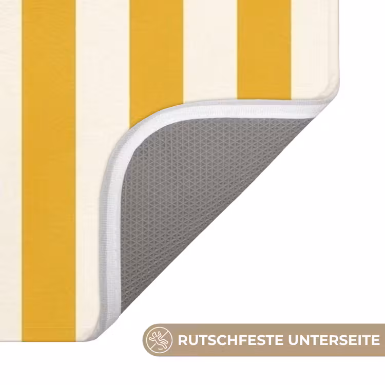 More coffee - Geel - Paars - Strepen - Mok Badmat middel -USP_AntislipDE