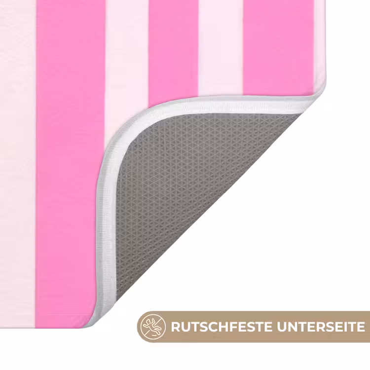 More coffee - Roze - Paars - Strepen - Mok Badmat middel -USP_AntislipDE