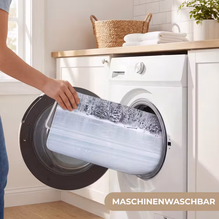 Meer - Dennen - IJs - Winter - Rustgevend Badmat middel -USP_WasbaarDE