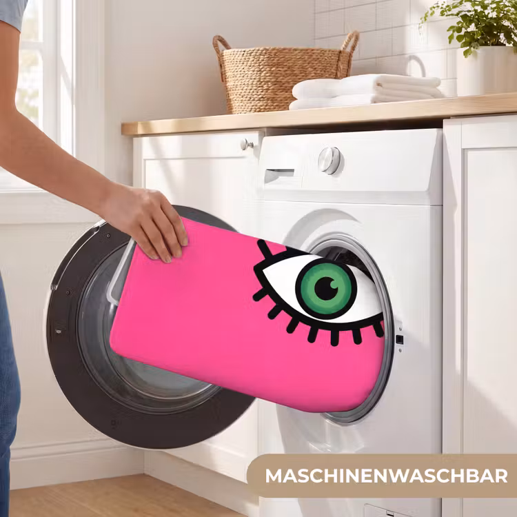 Minimalistisch - Oog - Roze Badmat middel -USP_WasbaarDE