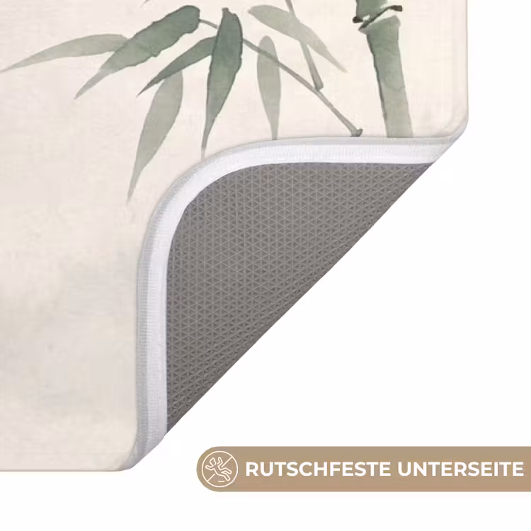 Minimalistisch - Bamboe - Groen Badmat middel -USP_AntislipDE