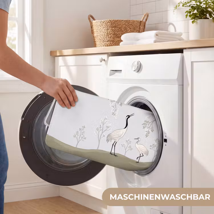 Minimalistisch - Kraanvogels - Blauw Badmat middel -USP_WasbaarDE